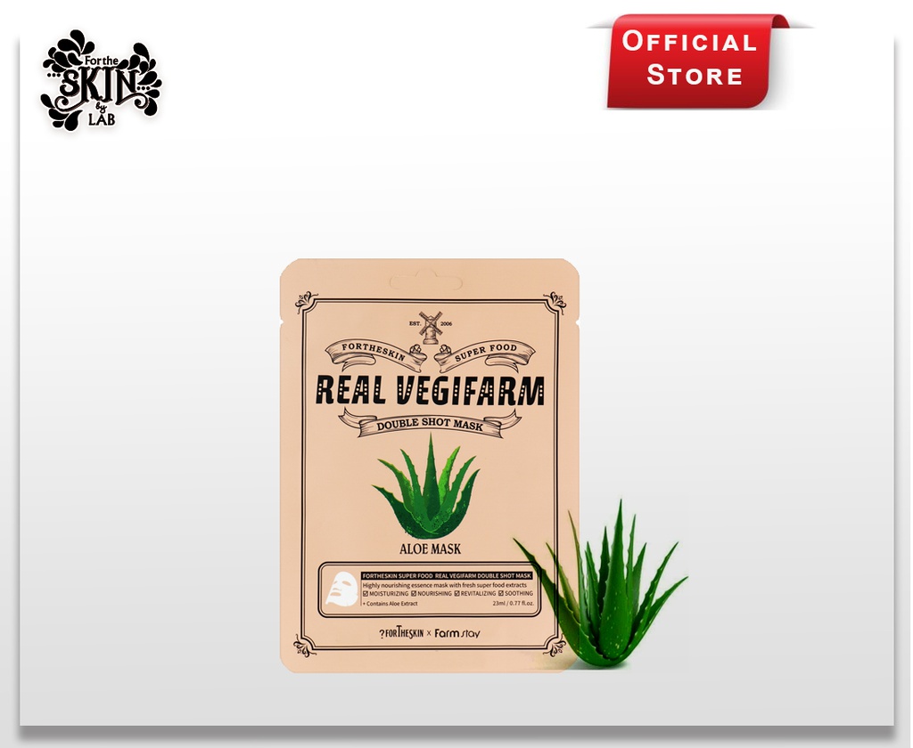 SUPER FOOD REAL VEGIFARM DOUBLE SHOT MASK-Aloe